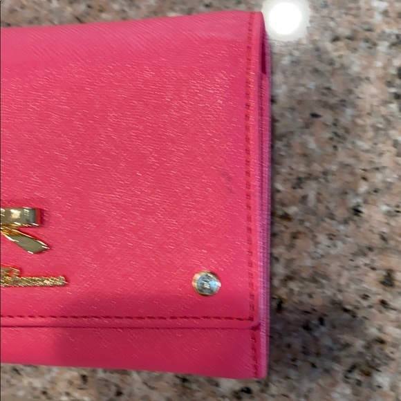 Samantha Thavasa pink saffiano leather wallet - Picture 3 of 9
